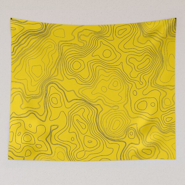 Item preview, Golden Yellow Topography Abstract Pattern. designed and sold by ARichArts.
