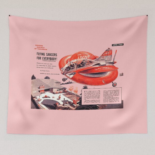 Item preview, FLYING SAUCERS FOR EVERYBODY! designed and sold by ThrowbackAds.