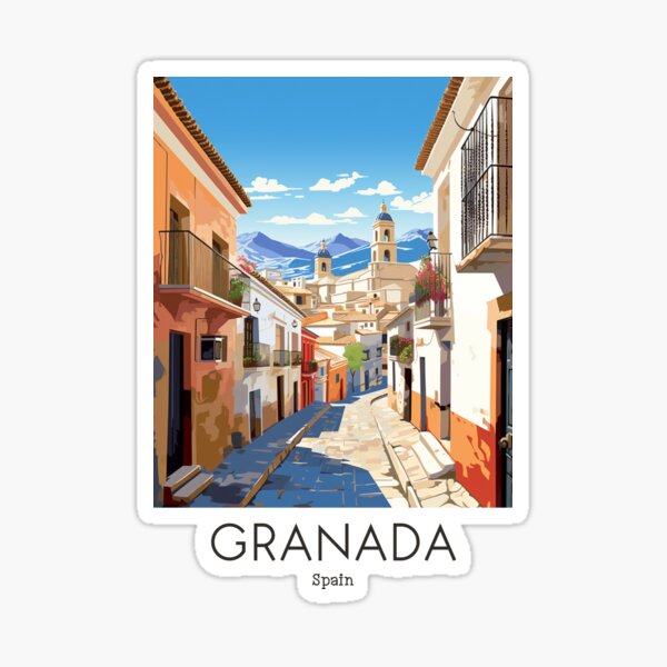 Item preview, A Vintage Travel Illustration of Granada - Spain  designed and sold by GoodOldVintage.