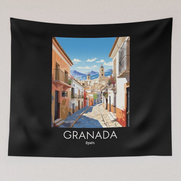Item preview, A Vintage Travel Illustration of Granada - Spain  designed and sold by GoodOldVintage.