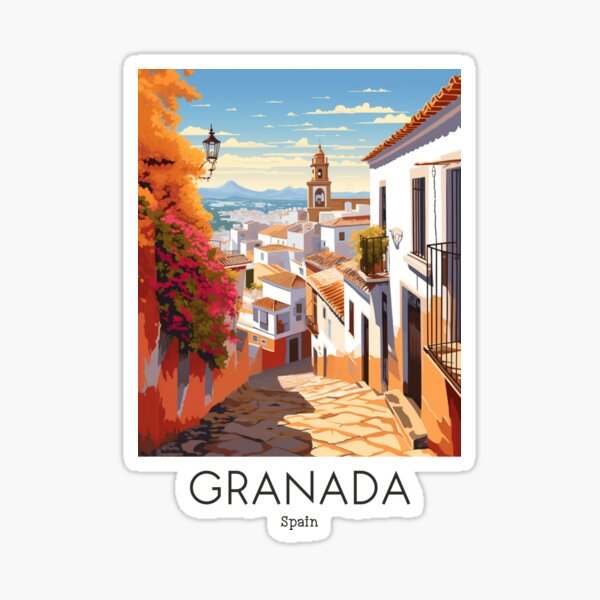Item preview, A Vintage Travel Illustration of Granada - Spain  designed and sold by GoodOldVintage.