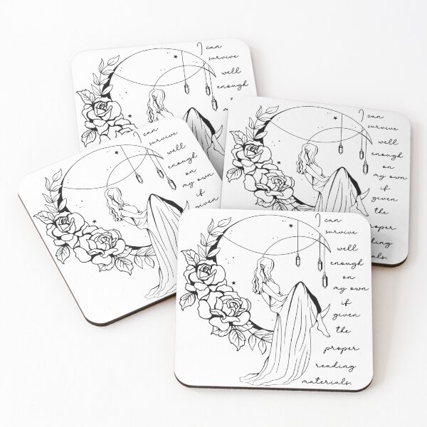 Item preview,  I can survive well Enough on my own if given the proper reading materials, SJM Merch, Throne of Glass Quote  designed and sold by iPrintastyCo.