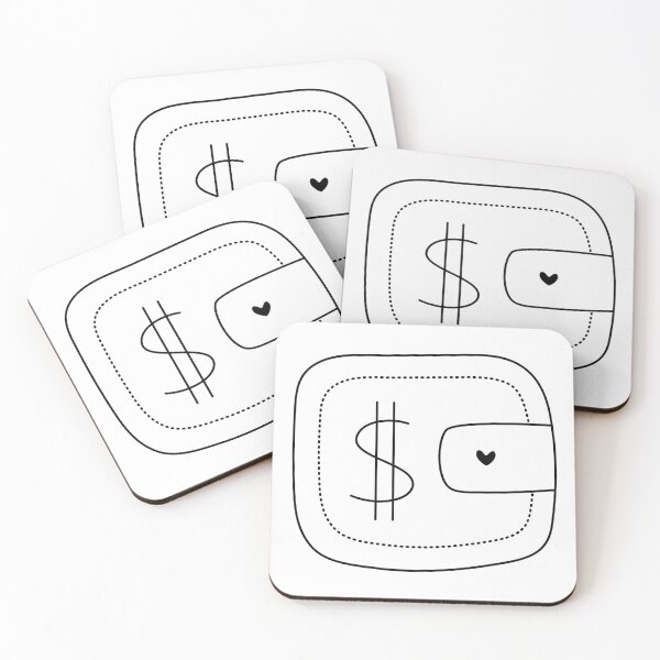 Item preview, Money wallet black line doodle designed and sold by OM-lova.