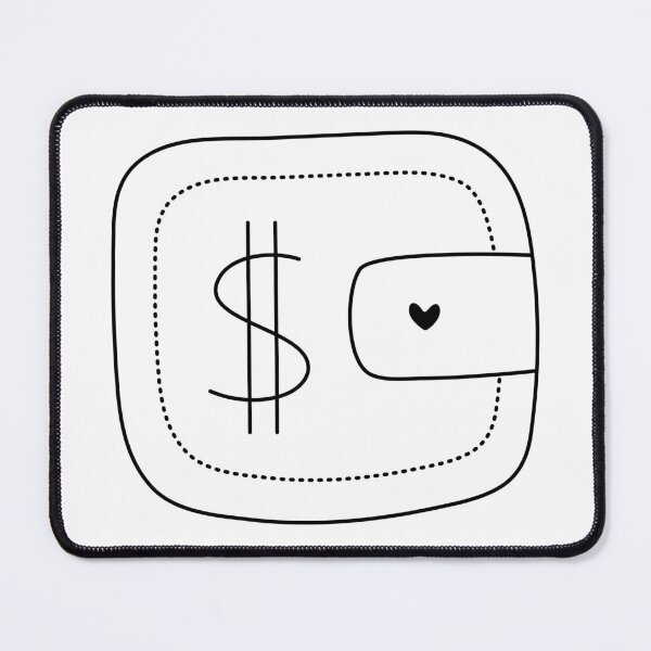 Item preview, Money wallet black line doodle designed and sold by OM-lova.