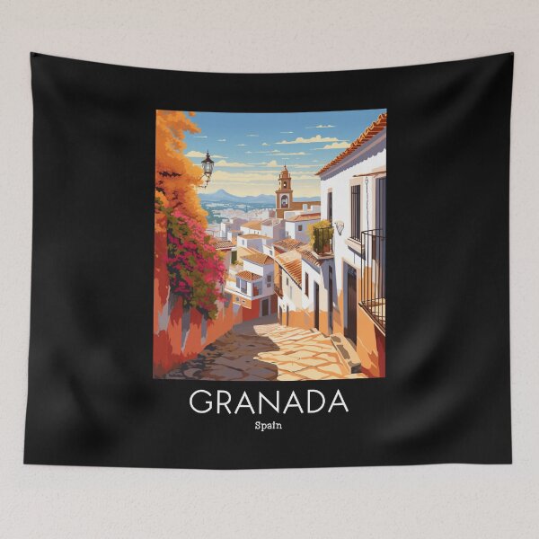 Item preview, A Vintage Travel Illustration of Granada - Spain  designed and sold by GoodOldVintage.