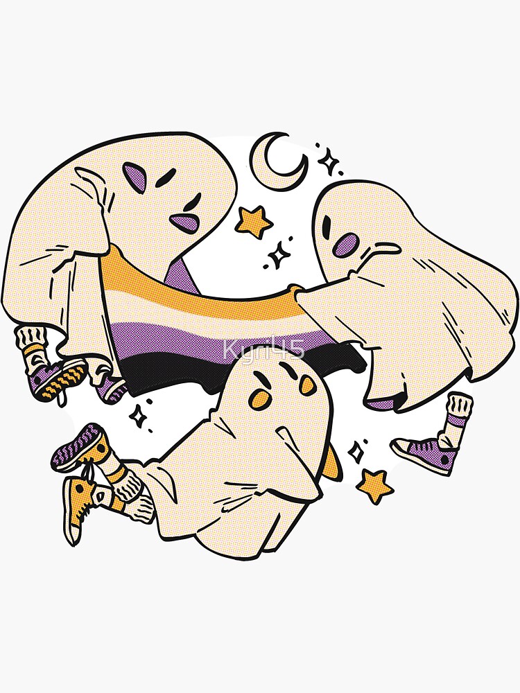 subtle floral knife - genderqueer Sticker for Sale by spirit-tomb