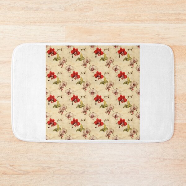 Item preview, Red Orchid Vintage Herbarium Page in Sepia Tones designed and sold by BloomPattern.