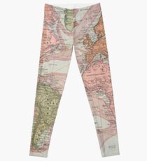 Vintage Map of The World (1883) Leggings