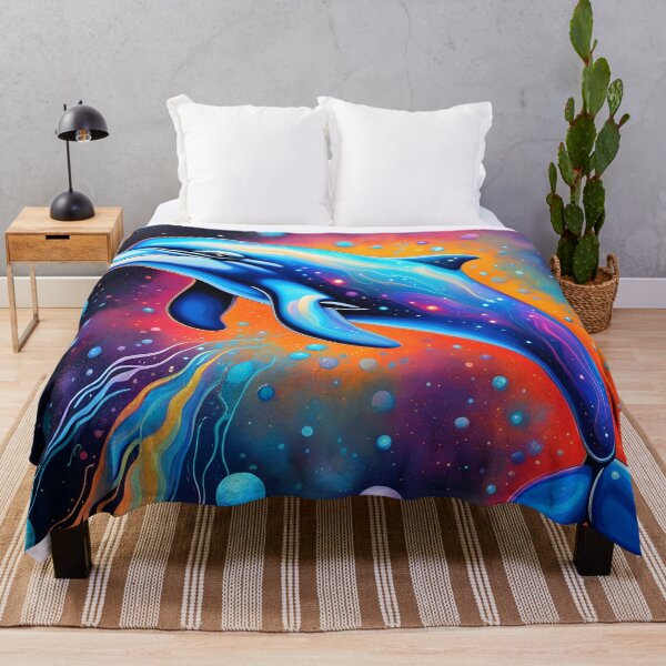 Item preview, Neon Odyssey: Astral Dolphin Amidst Stars designed and sold by javaoverride.