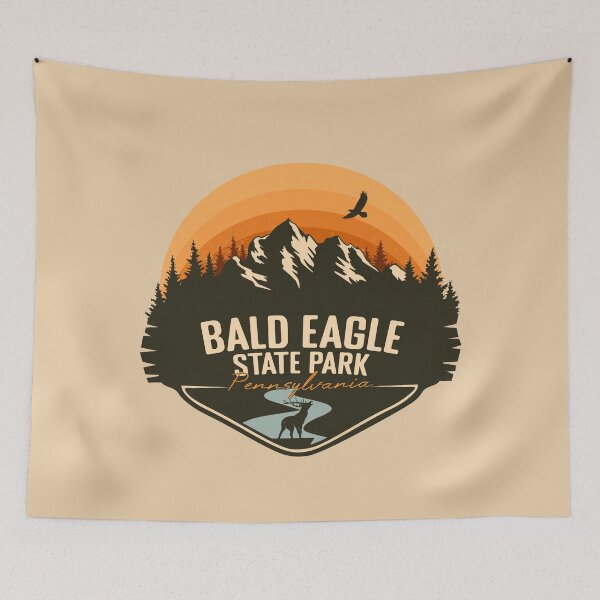 Item preview, Bald Eagle State Park Pennsylvania - PA Retro Vintage Badge designed and sold by mountainfad.