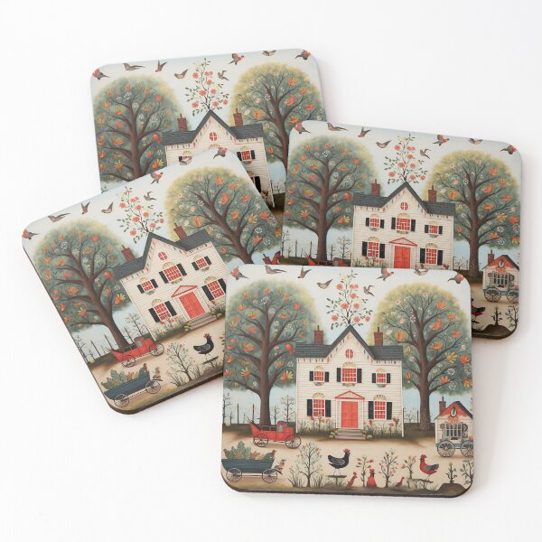 Item preview, American Folk Art White Farmhouse designed and sold by dcrc.