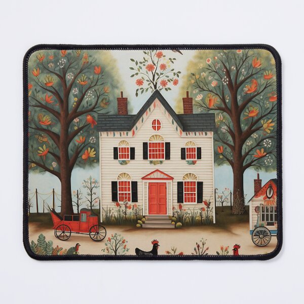 Item preview, American Folk Art White Farmhouse designed and sold by dcrc.