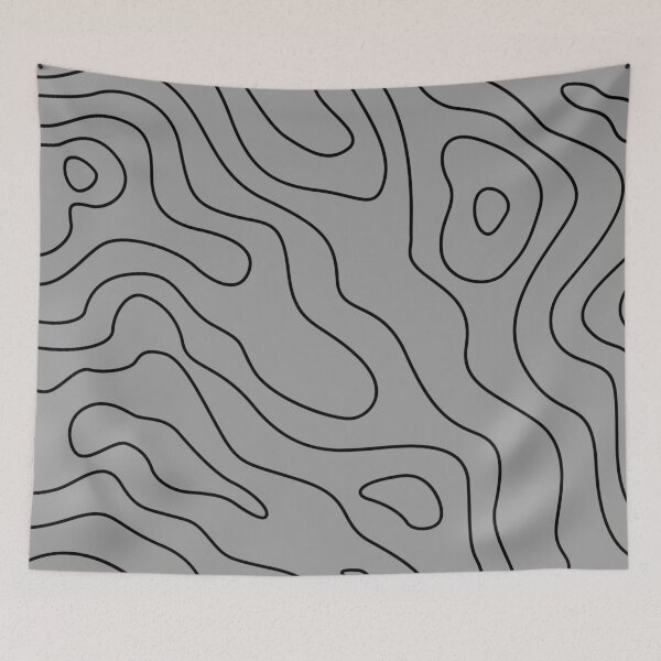 Item preview, Dark Gray Topography Abstract Pattern. designed and sold by ARichArts.