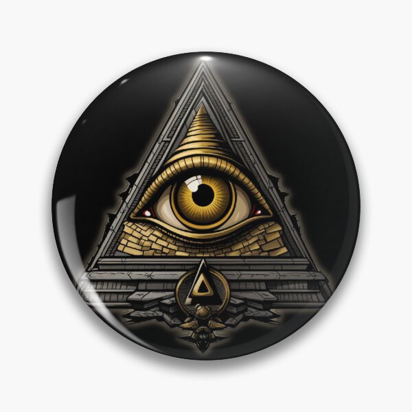 Item preview, Golden Stone Eye Occult Triangle | Illuminati Eye Pyramid of Wisdom Graphic designed and sold by DopeStick.