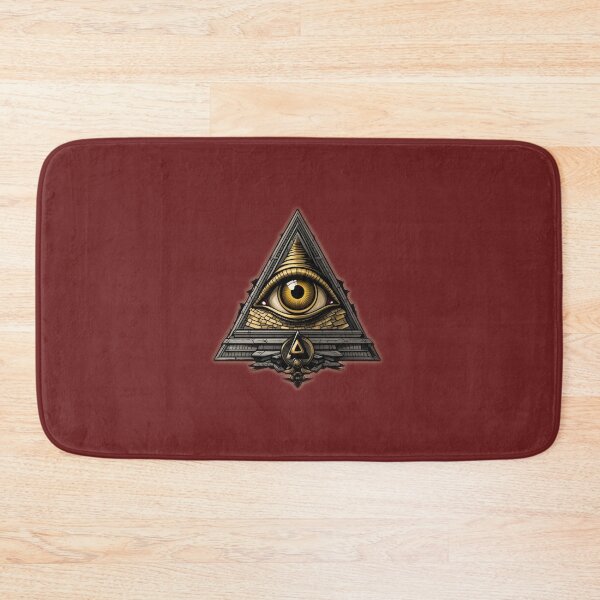 Item preview, Golden Stone Eye Occult Triangle | Illuminati Eye Pyramid of Wisdom Graphic designed and sold by DopeStick.