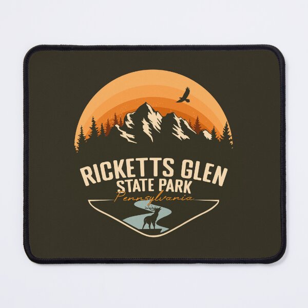 Item preview, Ricketts Glen State Park Pennsylvania - PA Retro Vintage Badge designed and sold by mountainfad.