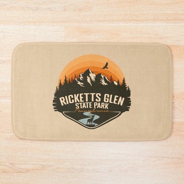 Item preview, Ricketts Glen State Park Pennsylvania - PA Retro Vintage Badge designed and sold by mountainfad.