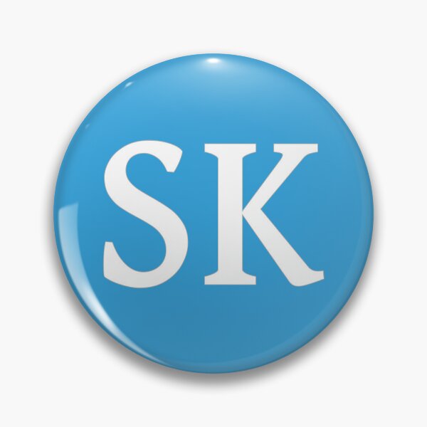 Item preview, SK Initials Monogram Elegant White Letters designed and sold by Jeallan Designs.