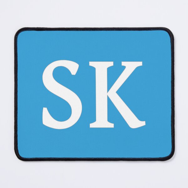 Item preview, SK Initials Monogram Elegant White Letters designed and sold by Jeallan Designs.