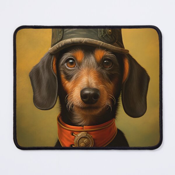 Item preview, Rauhaardackel mit Hut designed and sold by Pixelartistin.