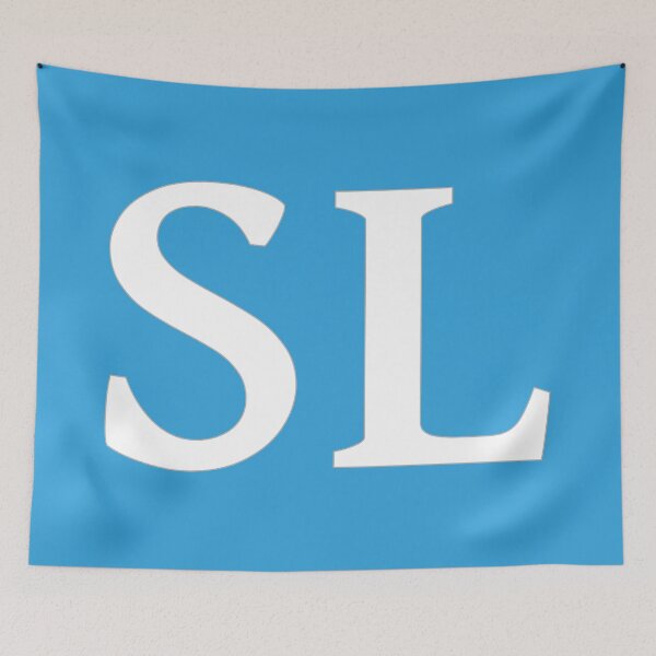 Item preview, SL Initials Monogram Elegant White Letters designed and sold by Jeallan Designs.