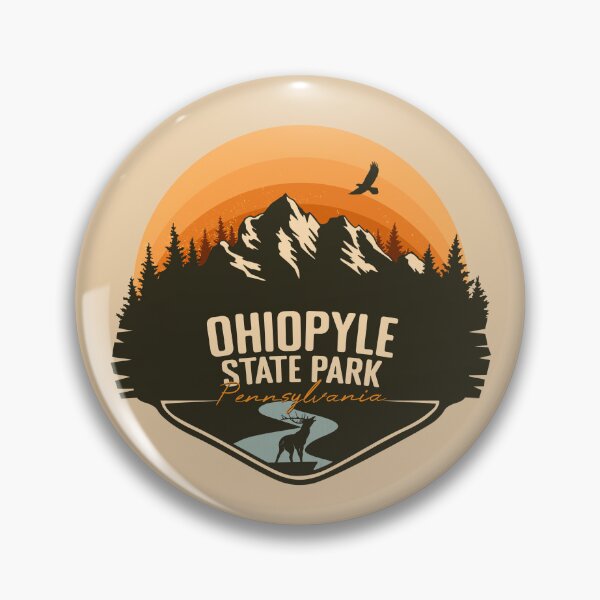 Item preview, Ohiopyle State Park Pennsylvania - PA Retro Vintage Badge designed and sold by mountainfad.