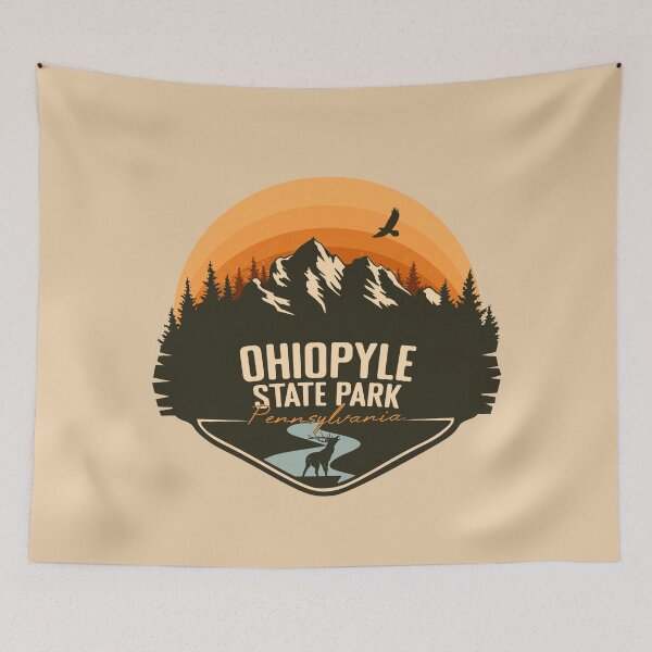 Item preview, Ohiopyle State Park Pennsylvania - PA Retro Vintage Badge designed and sold by mountainfad.