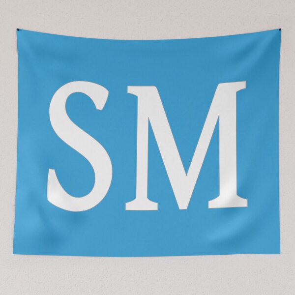 Item preview, SM Initials Monogram Elegant White Letters designed and sold by Jeallan Designs.