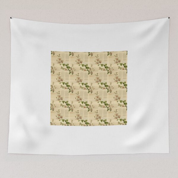 Item preview, Green Orchid Vintage Herbarium Page in Sepia Tones designed and sold by BloomPattern.