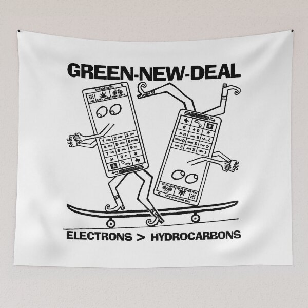 Item preview, GREEN NEW DEAL ~ ELECTRONS > HYDROCARBONS ~ CELL-PHONES ~ SKATEBOARD ~ (V-8-22) designed and sold by RodeoMalibu.