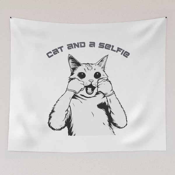 Item preview, Cat and a selfie designed and sold by MacLis.