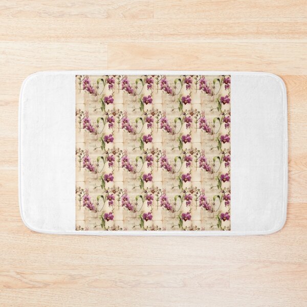 Item preview, Purple Orchid Vintage Herbarium Page in Sepia Tones designed and sold by BloomPattern.