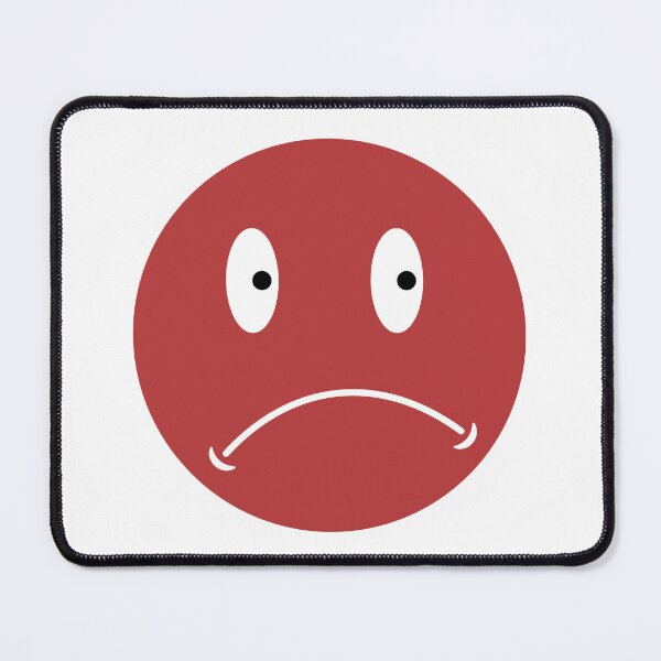 Item preview, Unhappy smiley (red) designed and sold by simpleartpieces.
