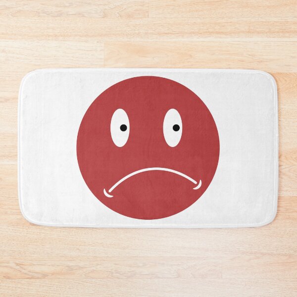 Item preview, Unhappy smiley (red) designed and sold by simpleartpieces.