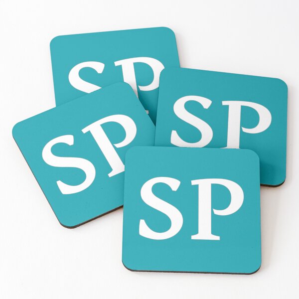 Item preview, SP Initials Monogram Elegant White Letters designed and sold by Jeallan Designs.