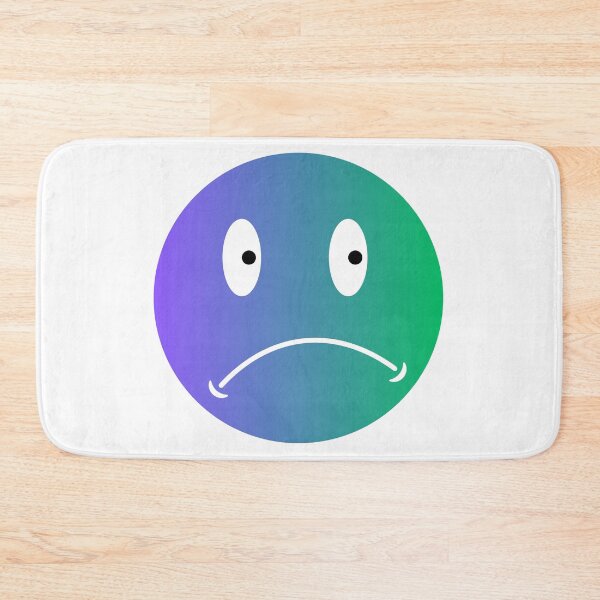 Item preview, Unhappy smiley (blue) designed and sold by simpleartpieces.