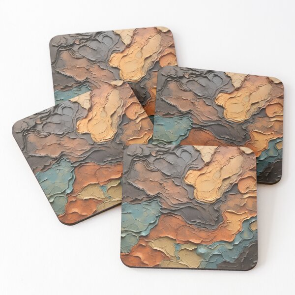 Item preview, Textural abstract art with earthtones designed and sold by dcrc.