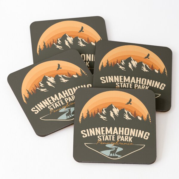 Item preview, Sinnemahoning State Park Pennsylvania - PA Retro Vintage Sunset Badge designed and sold by mountainfad.