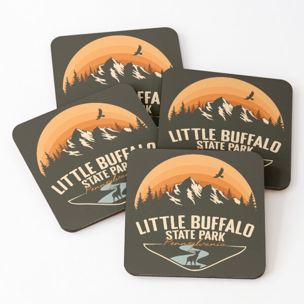 Item preview, Little Buffalo State Park Pennsylvania - PA Retro Vintage Sunset Badge designed and sold by mountainfad.