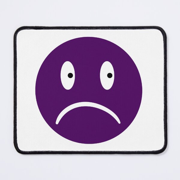 Item preview, Unhappy smiley (purple) designed and sold by simpleartpieces.