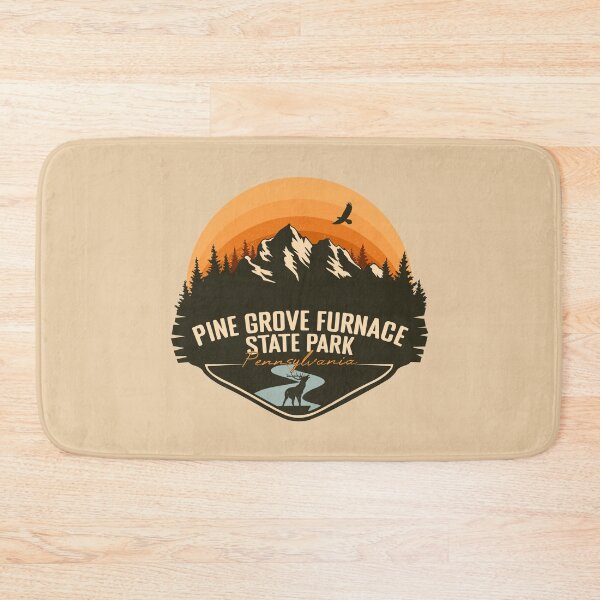 Item preview, Pine Grove Furnace State Park Pennsylvania - PA Retro Vintage Sunset Badge designed and sold by mountainfad.
