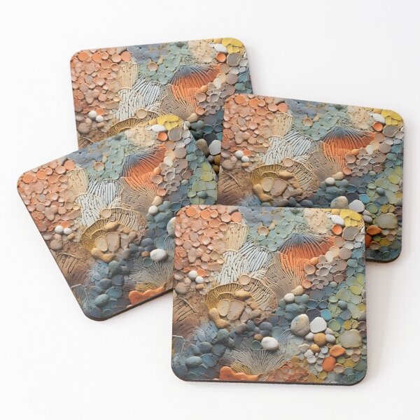 Item preview, textural abstract art with earthtones designed and sold by dcrc.