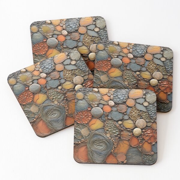 Item preview, textural abstract art with earthtones designed and sold by dcrc.