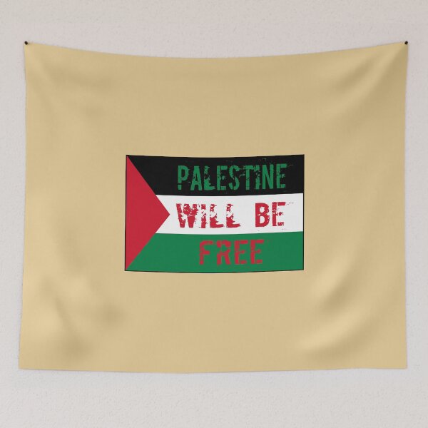 Item preview, Palestine will be Free Art Flag designed and sold by AJ  Liber.