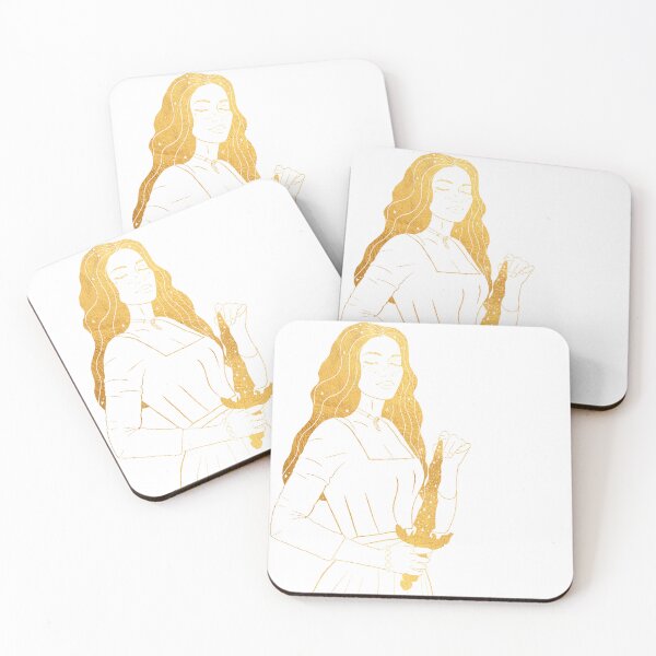 Item preview, Illustration of an inspiring woman - Golden Dagger designed and sold by Michouprint.