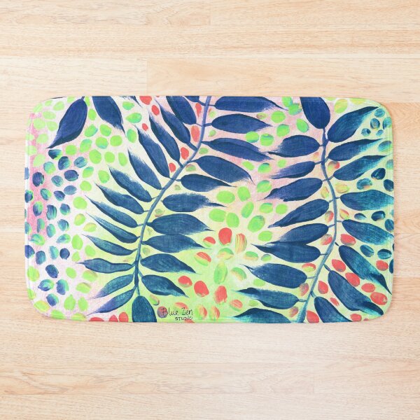 Item preview, Radiant Leaves - Blue Green Orange designed and sold by BlueZenStudio.