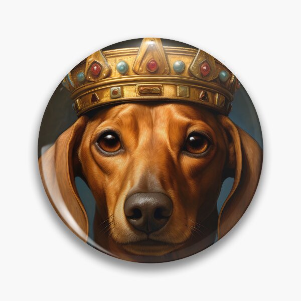 Item preview, Dackel mit Krone designed and sold by Pixelartistin.