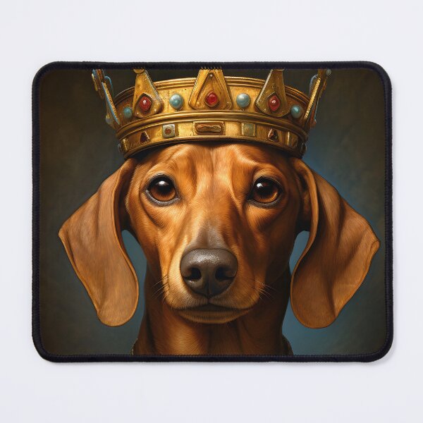 Item preview, Dackel mit Krone designed and sold by Pixelartistin.