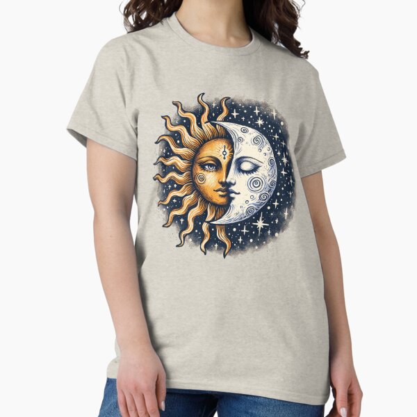 Vista previa del artículo con la obra «Eclipse solar de sol y luna vintage», diseñado y vendido por Odd World.