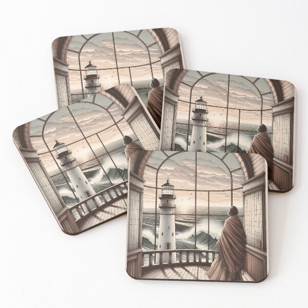 Item preview, Morning Gaze at the Lighthouse designed and sold by PictorialWhimsy.